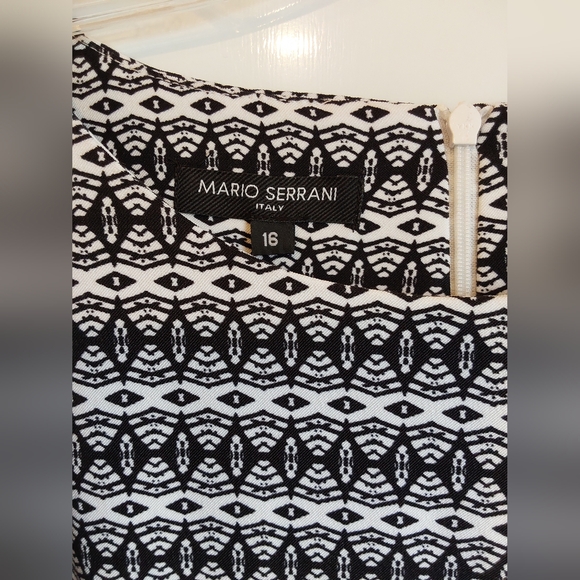 Mario Serrani Italy Geometric Print Sheath Dress - Picture 2 of 13